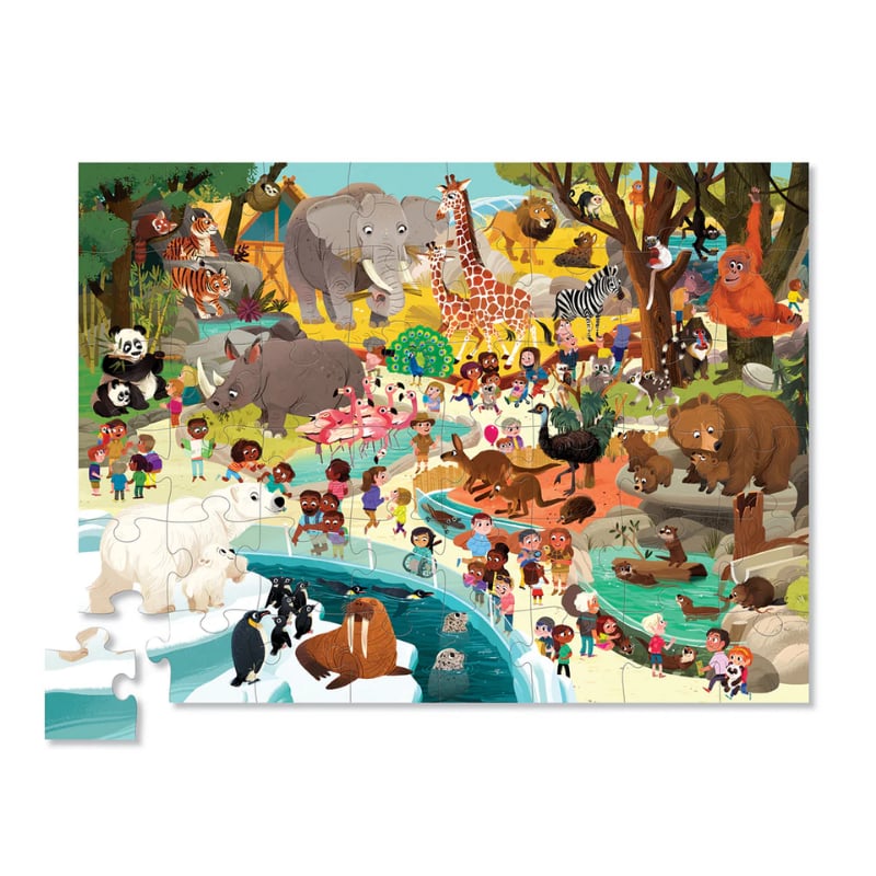 Crocodile Creek Müzede Bir Gün Puzzle - 48 Parça - Hayvanat Bahçesi