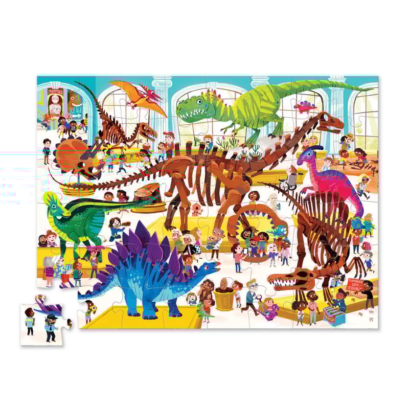 Crocodile Creek Müzede Bir Gün Puzzle - 48 Parça - Dinozor