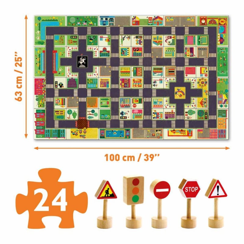 Djeco Dev Puzzle 24 Parça - The City