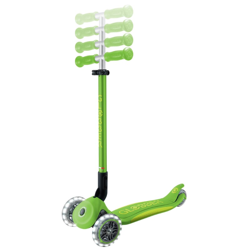 Globber Elite Deluxe Işıklı Scooter - Elma Yeşili
