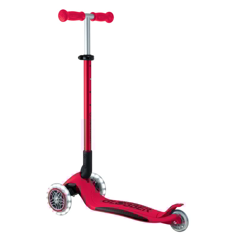Globber Elite Deluxe Işıklı Scooter - Kırmızı