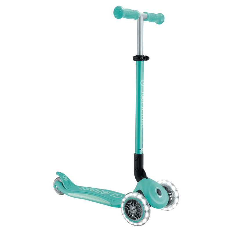Globber Elite Deluxe Işıklı Scooter - Koyu Mint