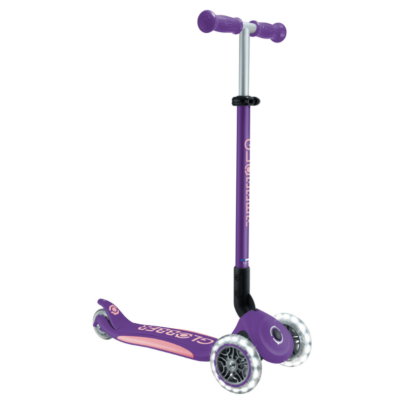 Globber Elite Deluxe Işıklı Scooter - Koyu Mor
