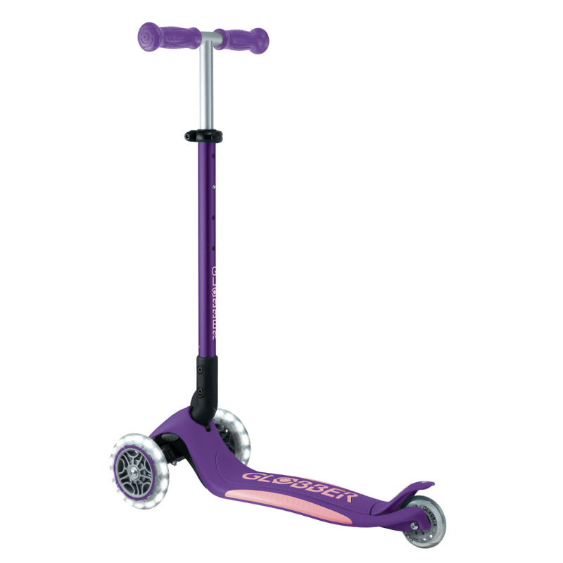 Globber Elite Deluxe Işıklı Scooter - Koyu Mor