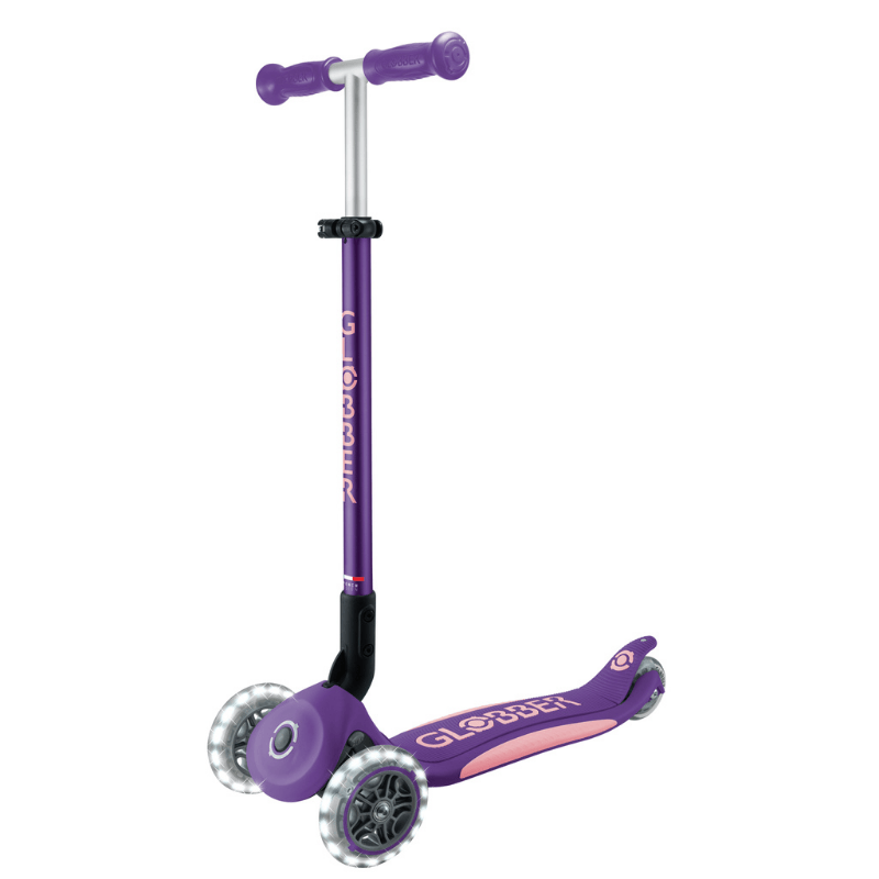 Globber Elite Deluxe Işıklı Scooter - Koyu Mor