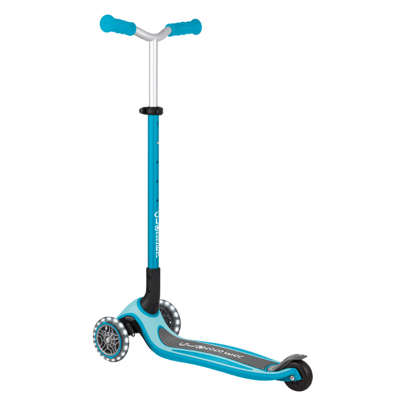 Globber Master Işıklı Katlanabilir Scooter - Okyanus Mavisi