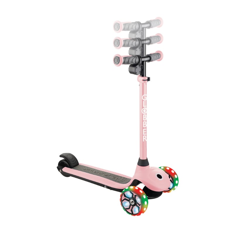 Globber One K E-Motion 4 Plus - Işıklı Elektrikli Scooter - Pastel Pembe