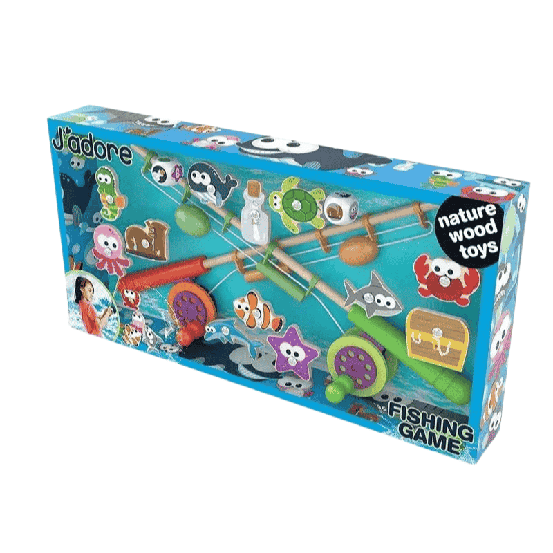 Jadore Ahşap Balık Yakalama Seti