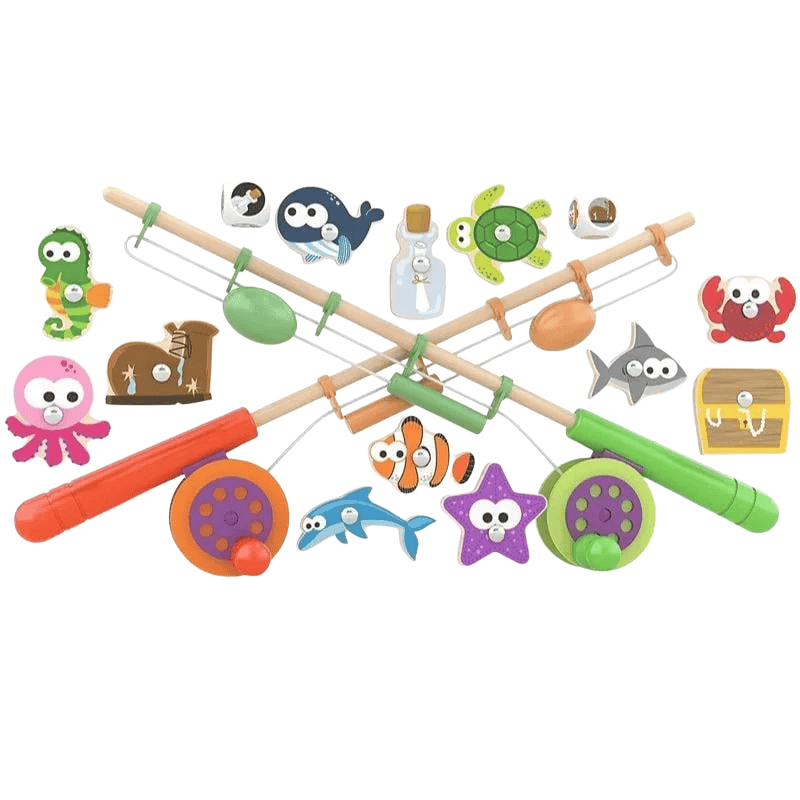 Jadore Ahşap Balık Yakalama Seti