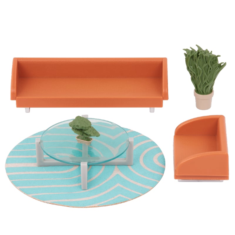 Lori Miguel Oyuncak Bebek ve Salon Seti - 15 cm