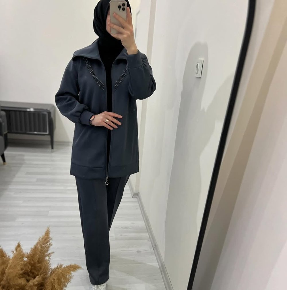 İNCİLİ SCUBA PANTOLONLU TAKIM