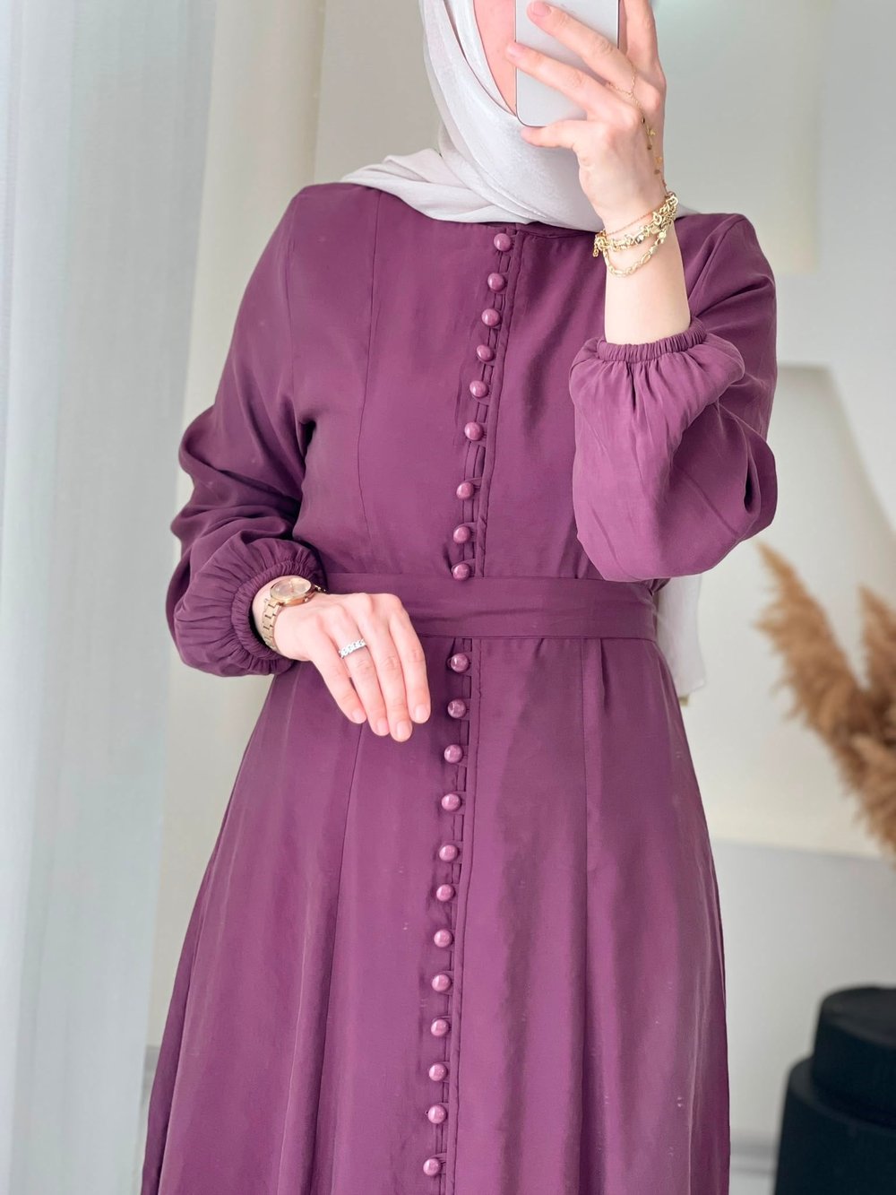 NARİN ELBİSE  BORDO