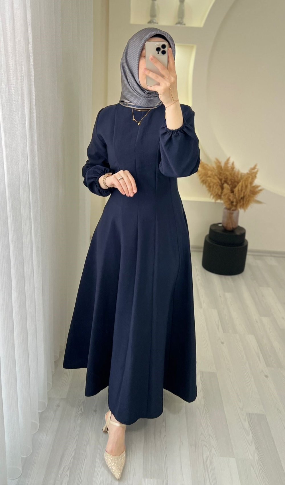NAZENDE ELBİSE LACİVERT