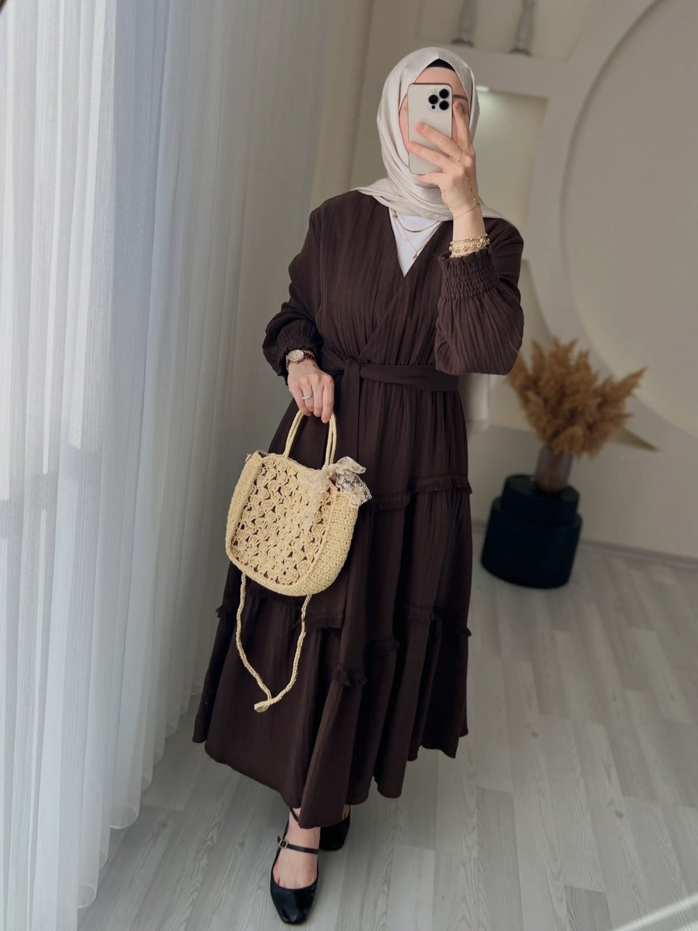 RÜYA ELBİSE KAHVE