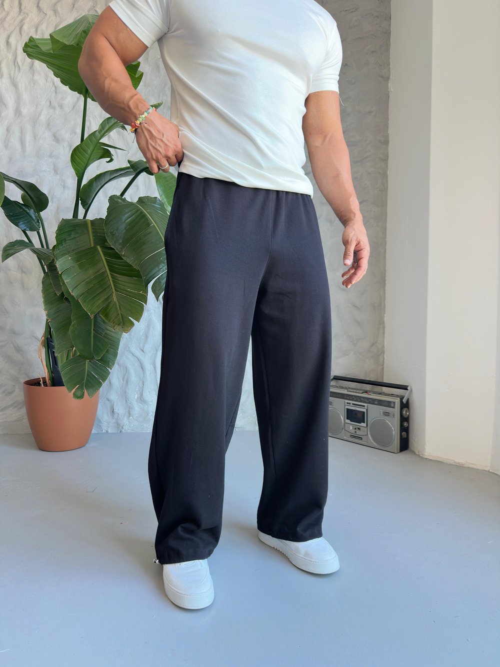Siyah Oversize Baggy Jogger Modeli