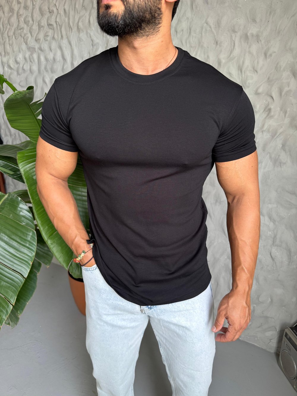 Siyah Oysho T-Shirt Modeli