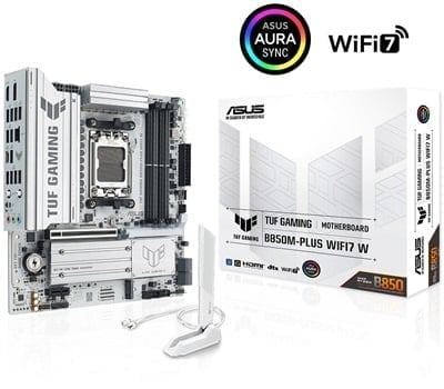 ASUS TUF GAMING B850M-PLUS WIFI7 AMD ANAKART BEYAZ