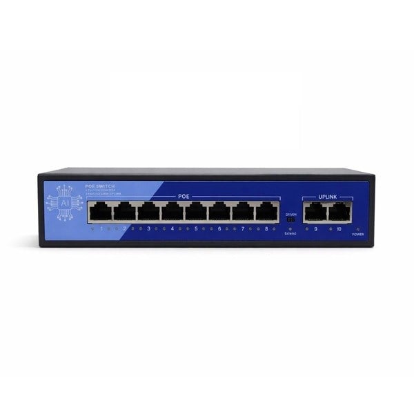 EZCOOL EZ-08PSE 8PORT 8FE+2FE MEGABİT POE SWİTCH 120W