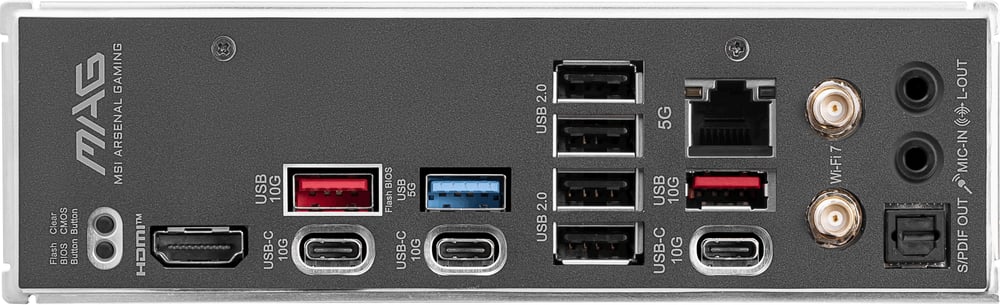 MSI MAG B850 TOMAHAWK MAX WIFI AM5 DDR5 8400MHZ(OC) HDMI 4x M.2 USB 10Gbs 5G LAN WI-FI 7 ATX