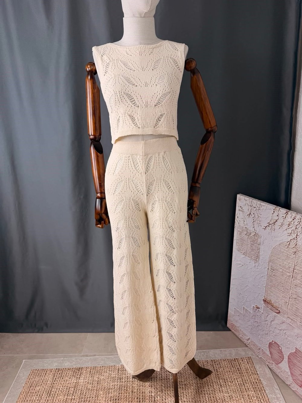 AJURLU CROP PANTOLON TAKIM