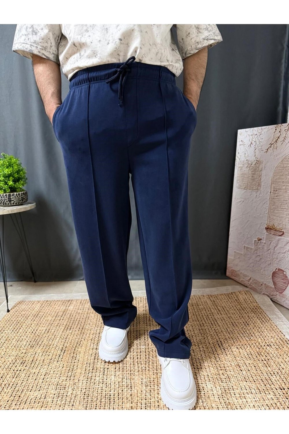 BELİ LASTİKLİ MODAL KUMAŞ BAGGY PANTOLON (321)