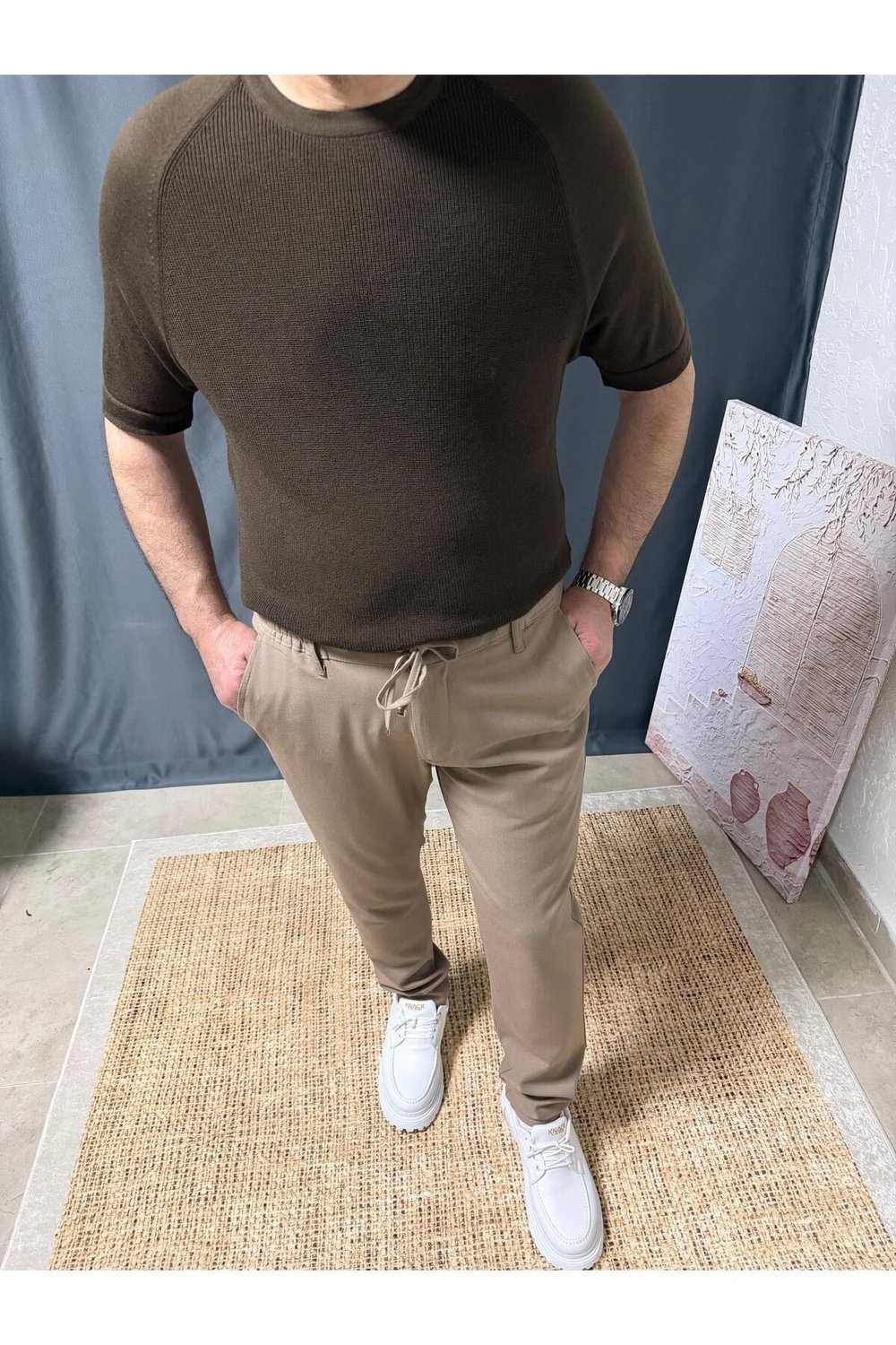 LİKRALI DAR PAÇA KUMAŞ PANTOLON