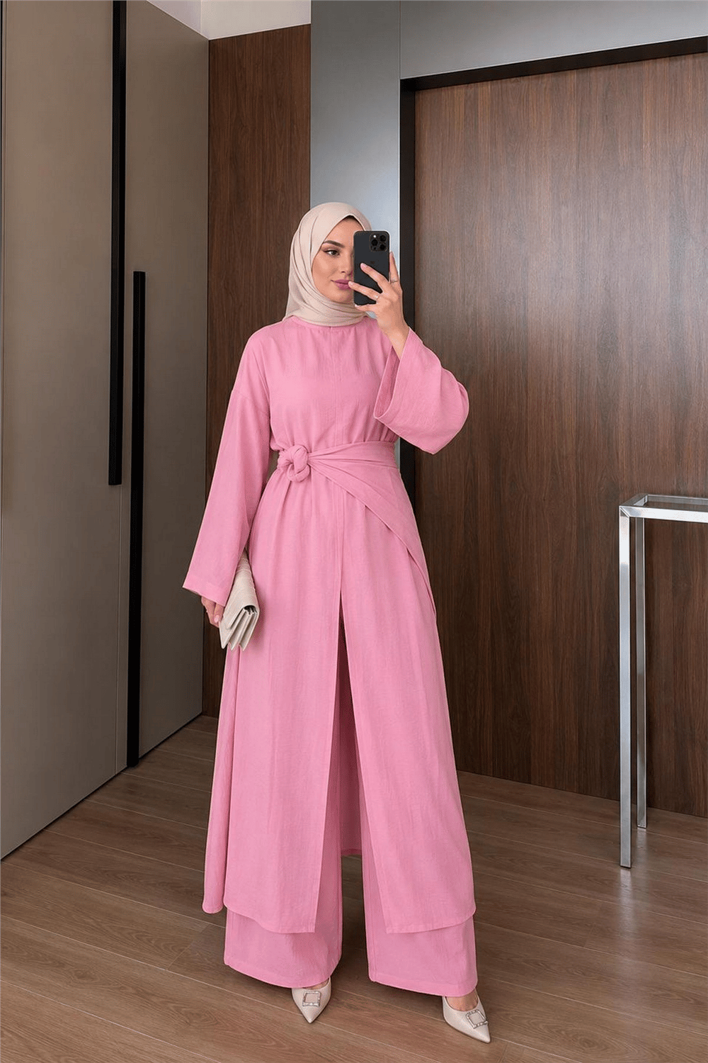 Takım 3 Parça Kumaş Lilium-Pembe