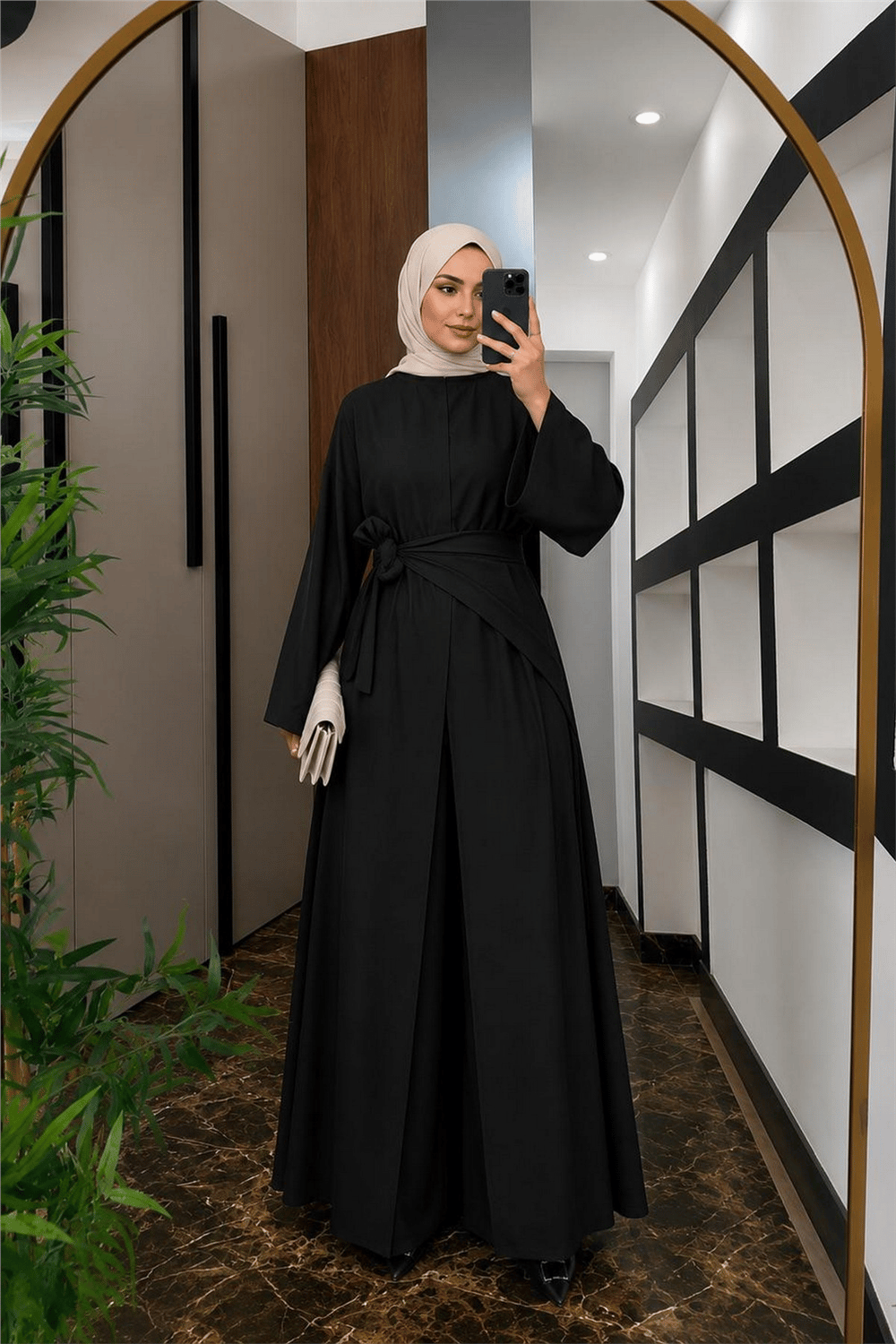 Takım 3 Parça Kumaş Lilium-Siyah