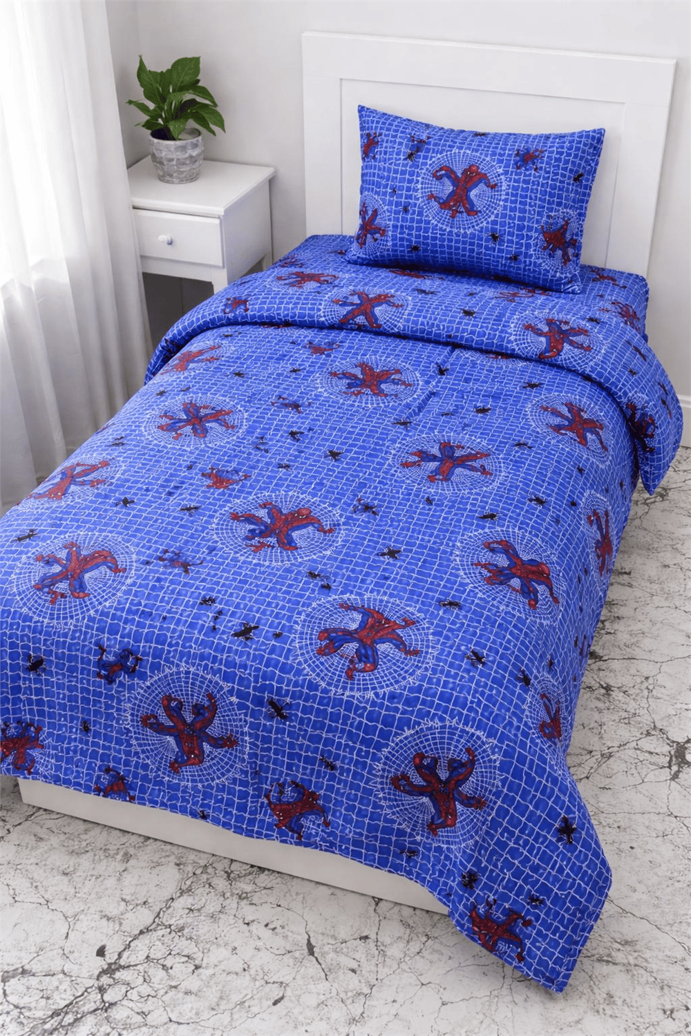 Tek Kişilik Nevresim Takımı-Spiderman
