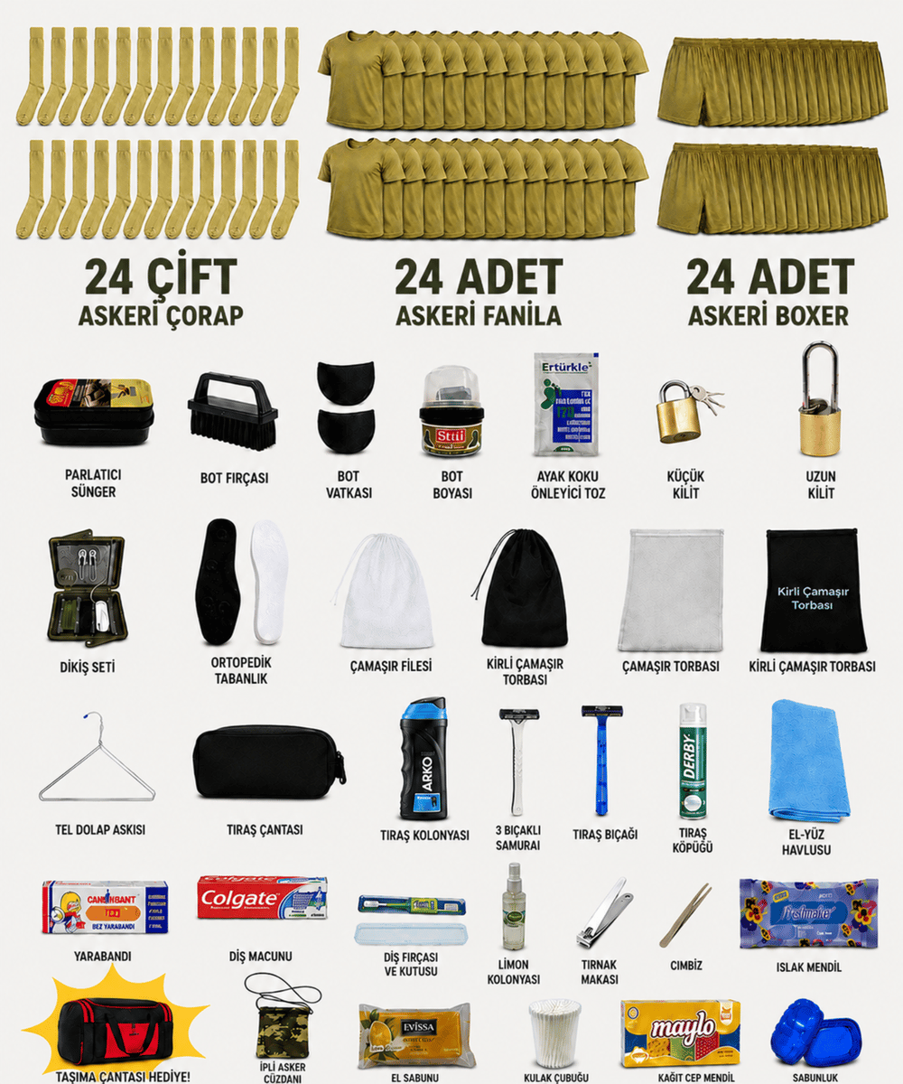24'lü Tam Paket (113 PARÇA)