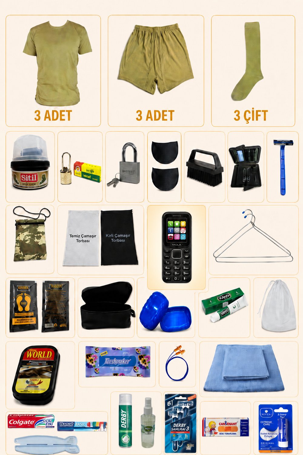 3'lü Premium Askerlik Paketi