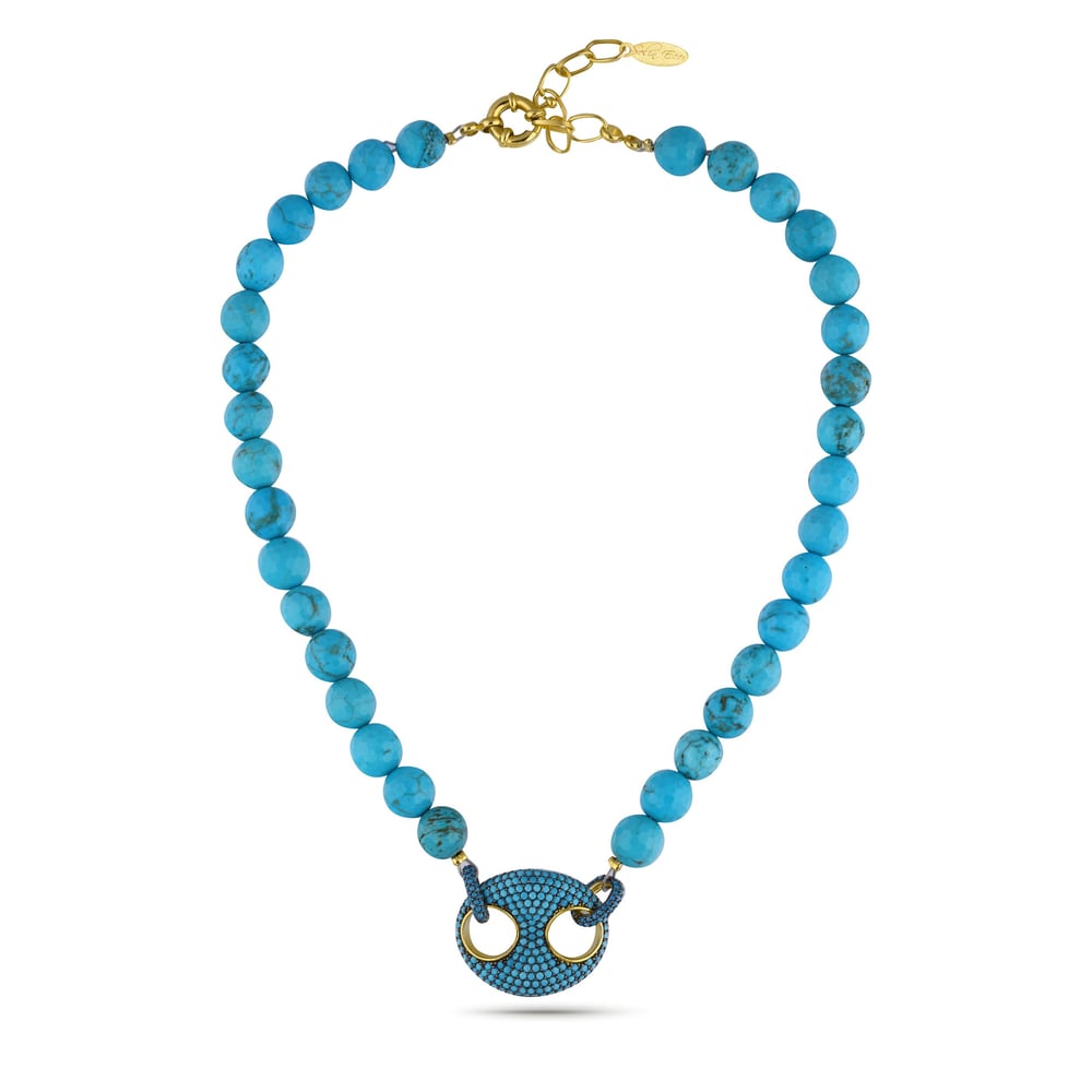 Aqua Button Kolye