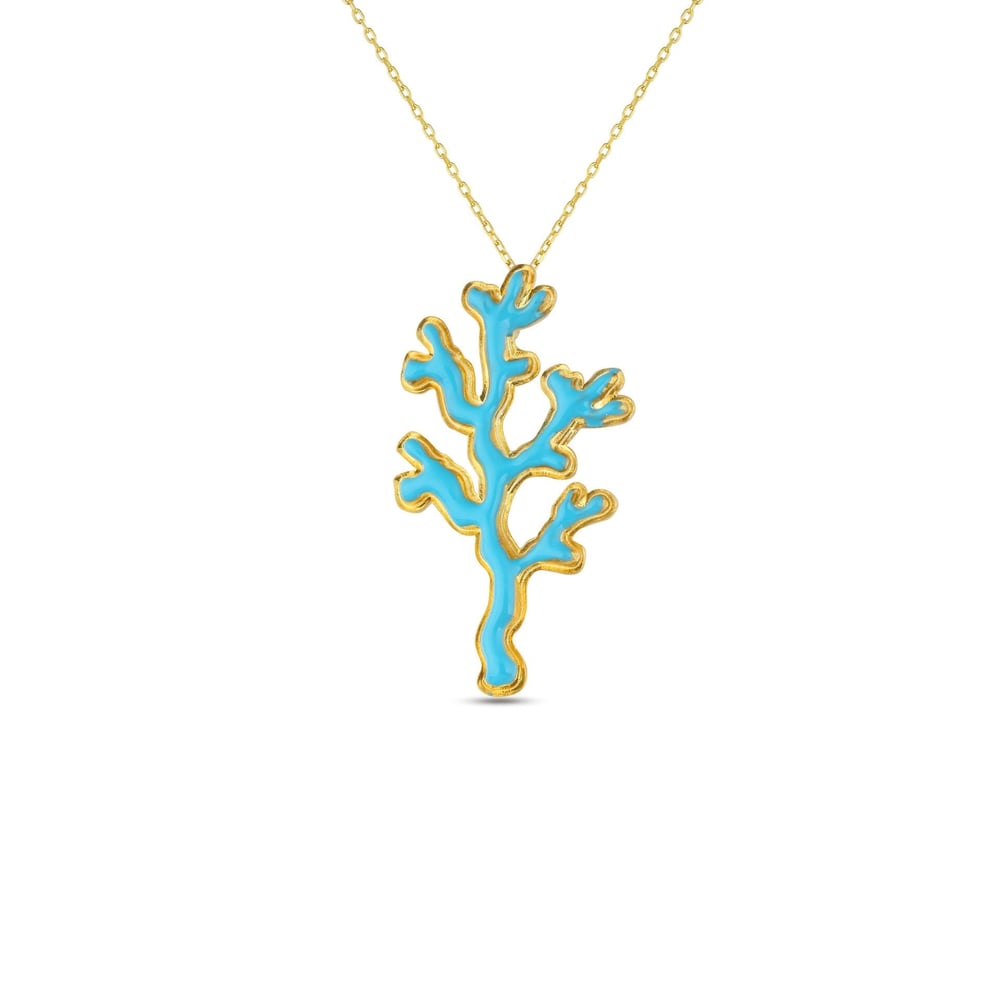 Enamel Coral Necklace