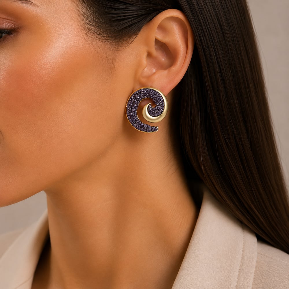 Eterna Twist Mor Küpe