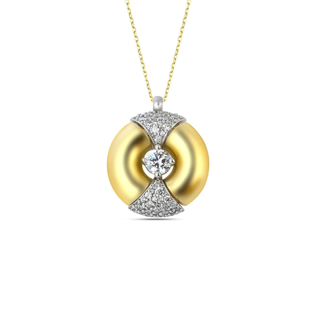 Gold Lune Necklace