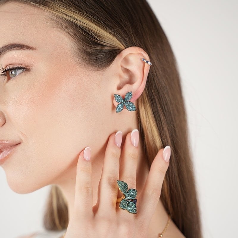 Paraiba Mini Violet Earrings