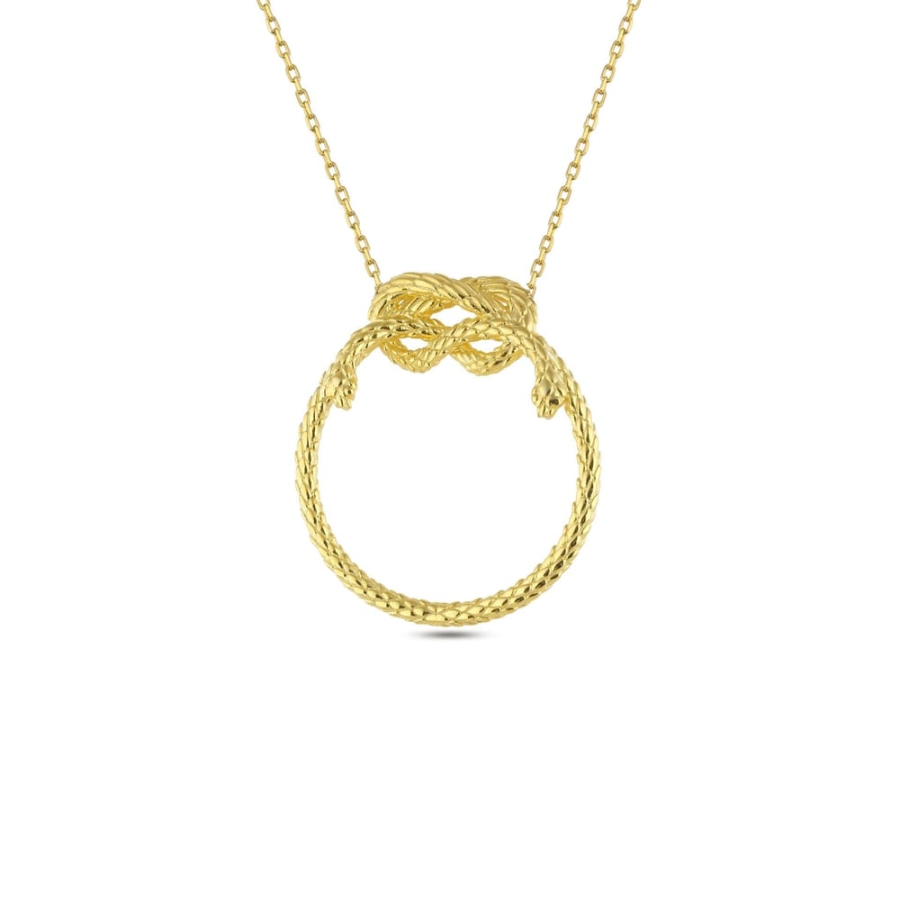 Snake on Circle Necklace