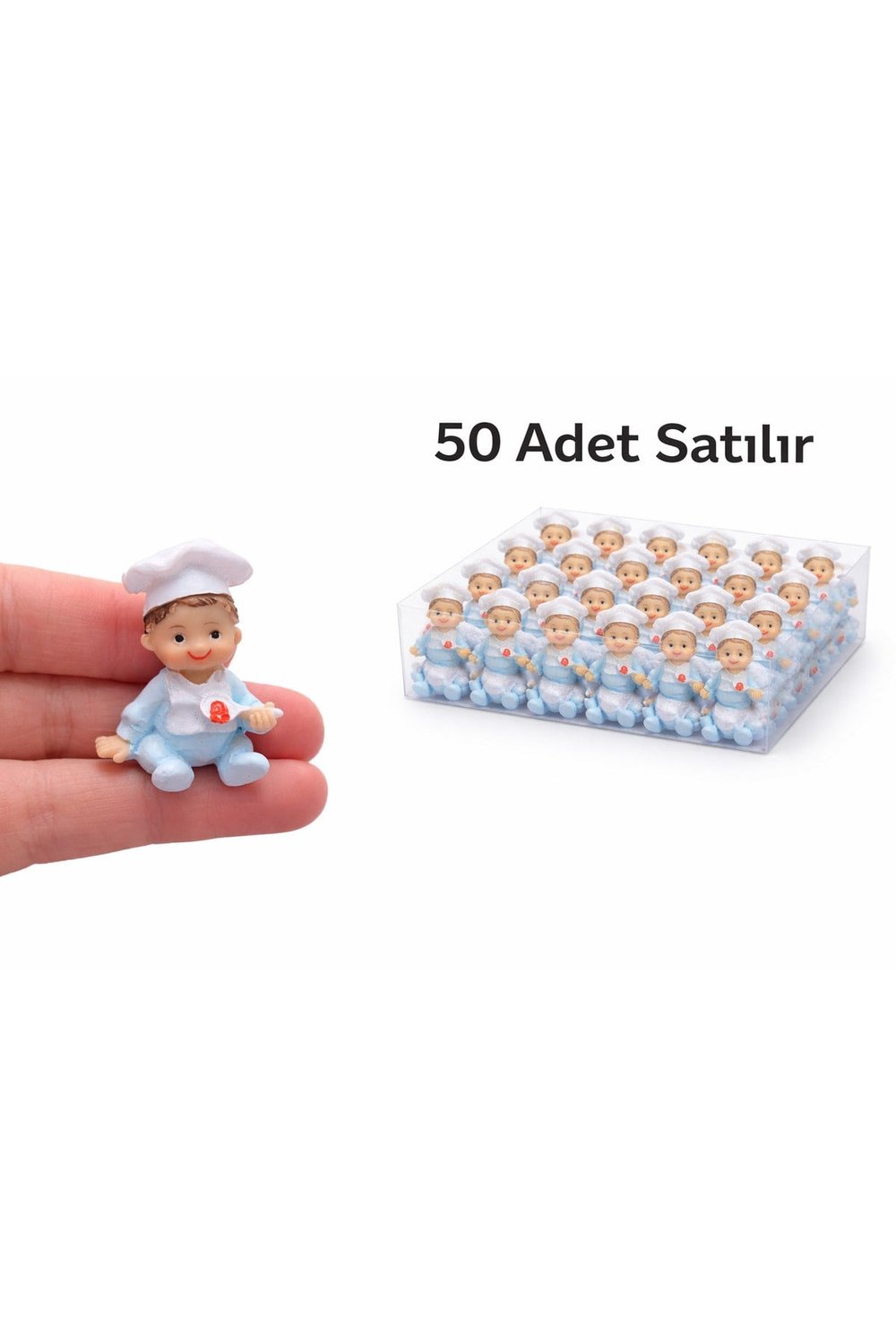 Mini Aşçı Bebek Figürü 50 Adet Set – Bebek Hediyelik, Mevlit Süsü, Baby Shower Dekor