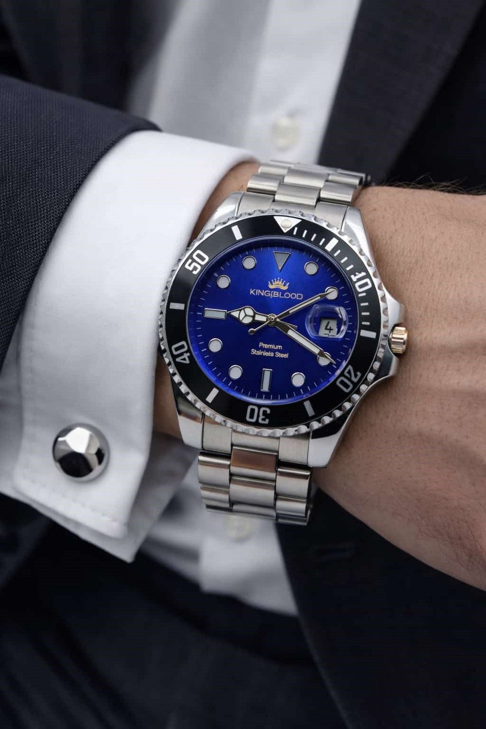 Premium Steel Takvimli Saat