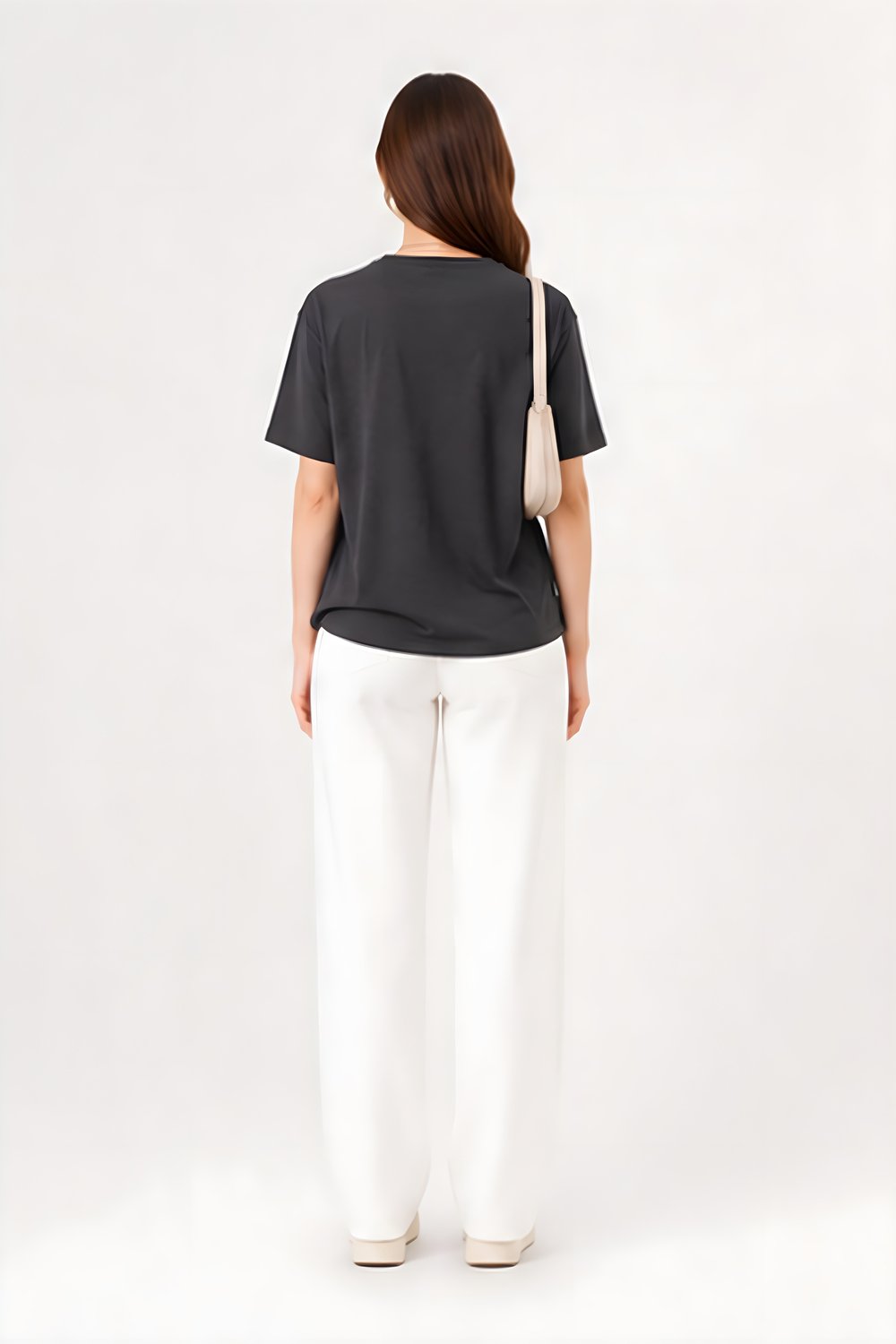 Lili Woman Kadın Antrasit Premium Basic Tişört K.4353