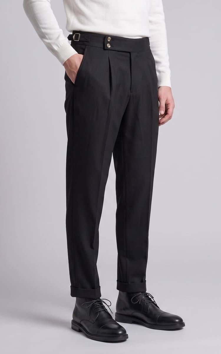 GABARDİN PANTOLON SİYAH