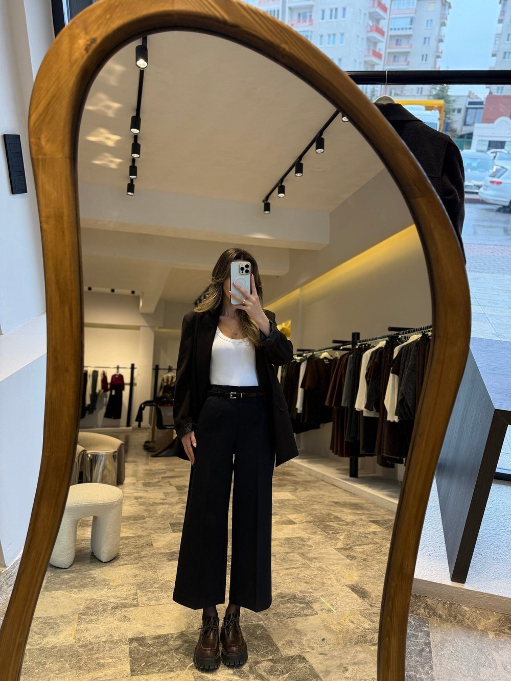 Kemerli culotte pantolon