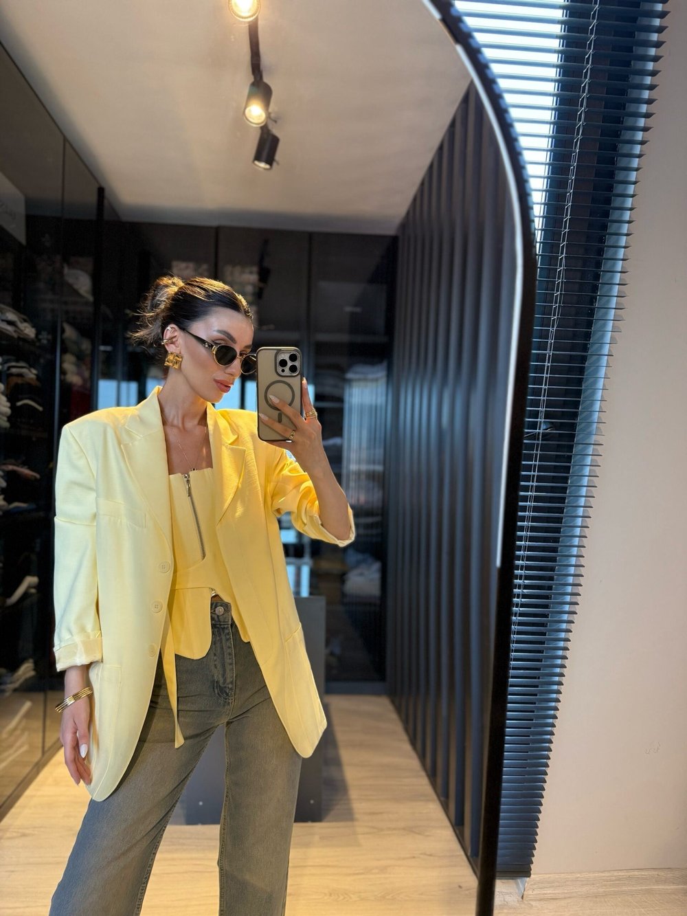 Oversize keten ceket