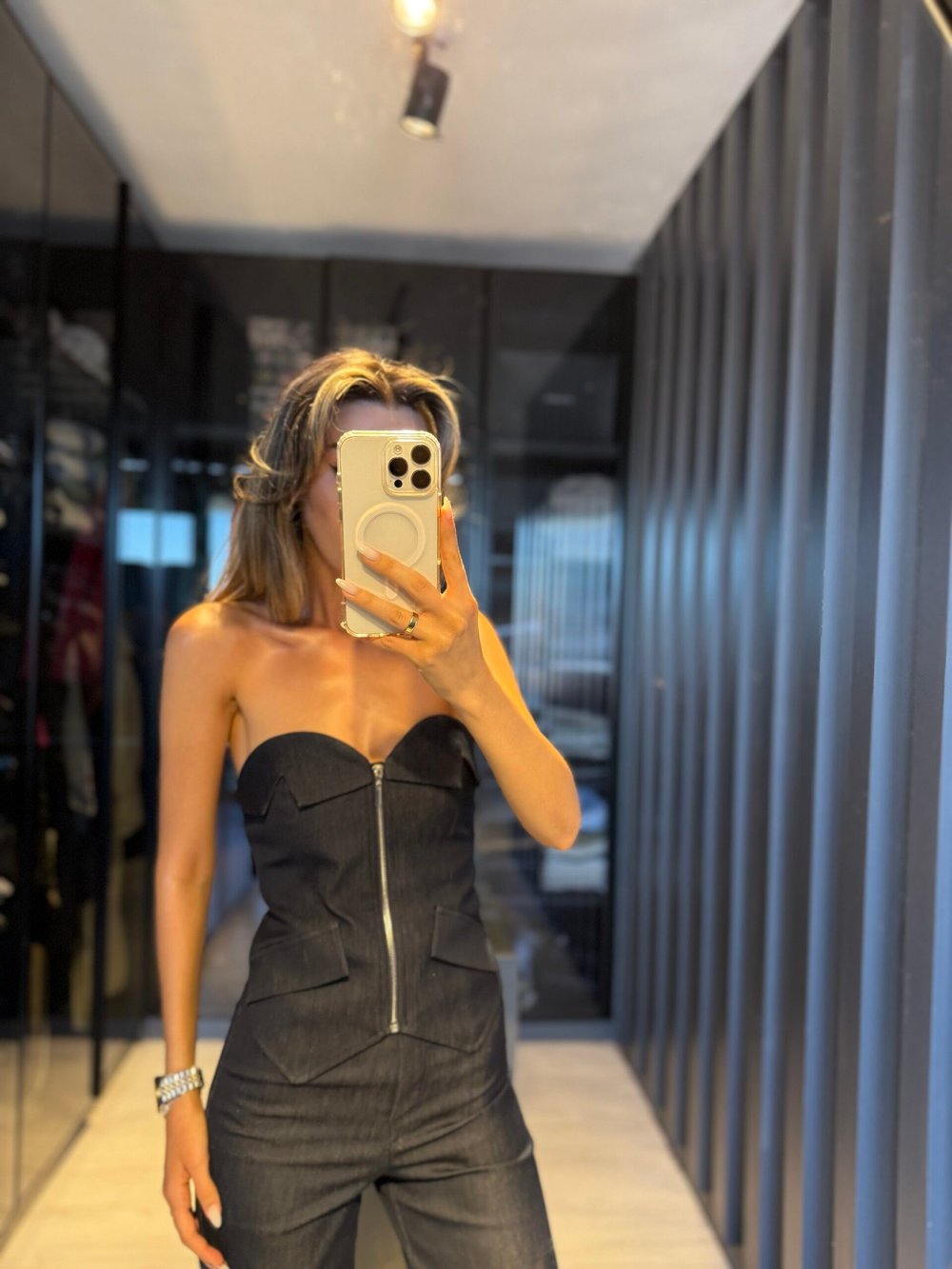 Tasarım denim büstiyer