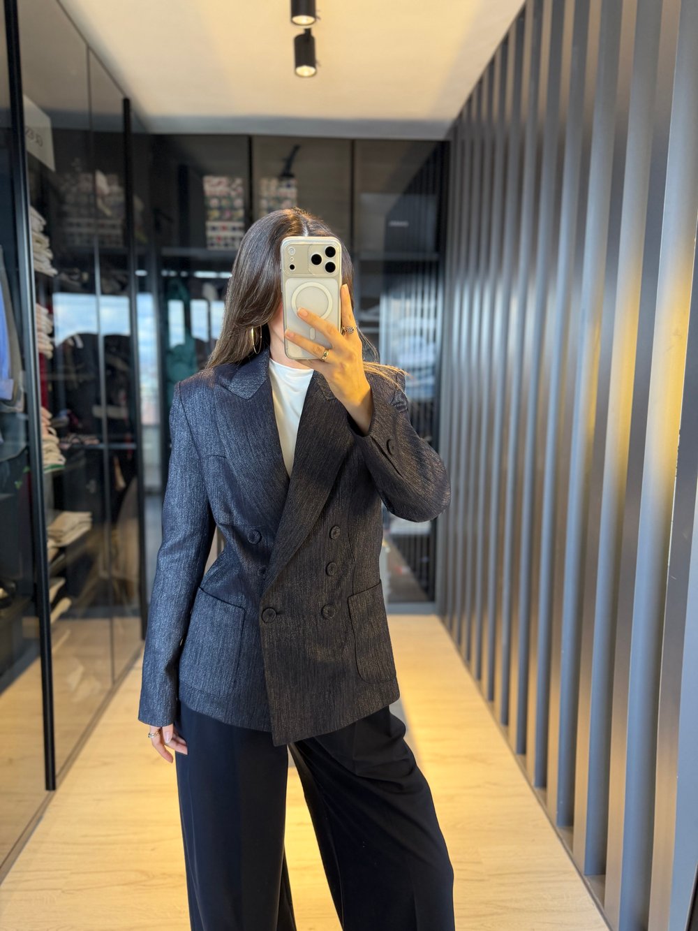 Denim Premium Kruvaze Ceket 