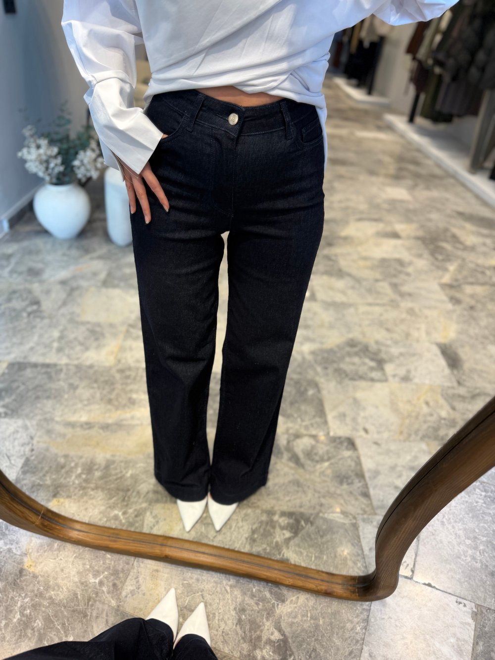 Long Fit Geniş Paça Jean 