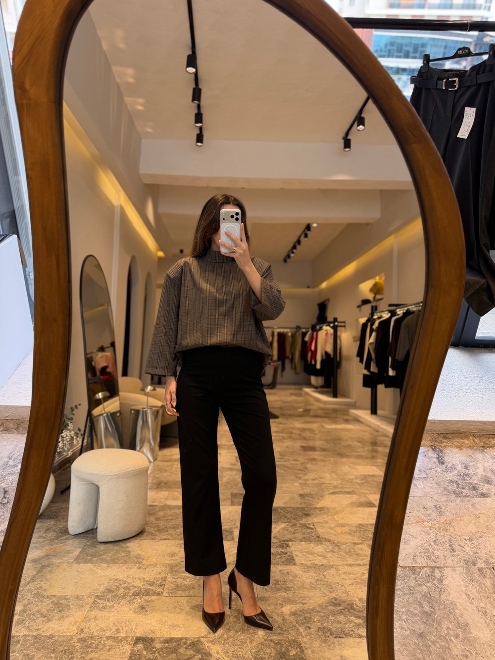 SİYAH FLARE KUMAŞ PANTOLON