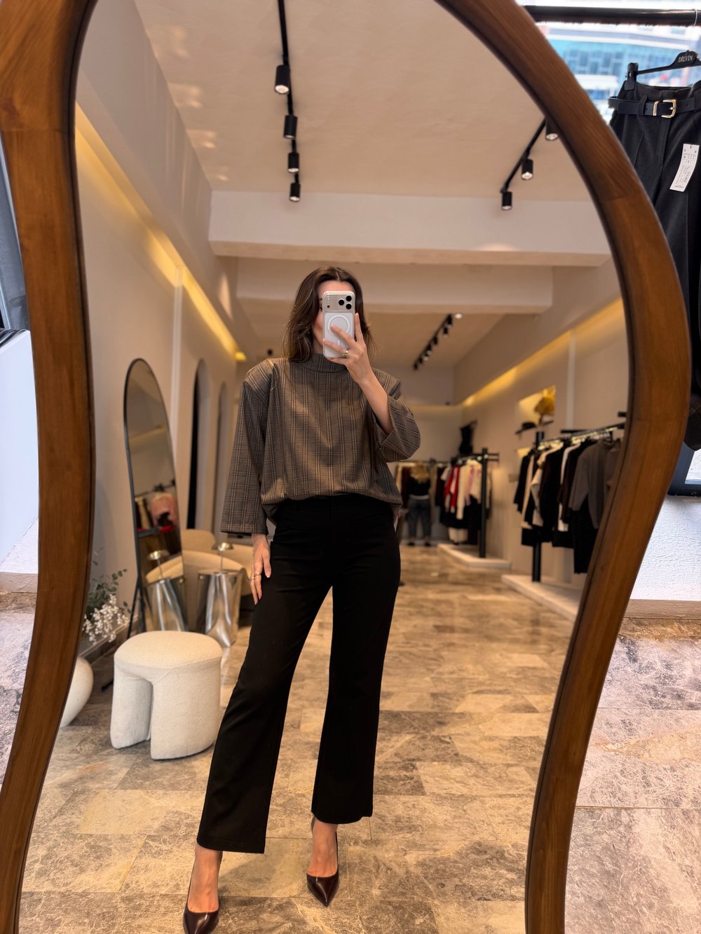 SİYAH FLARE KUMAŞ PANTOLON