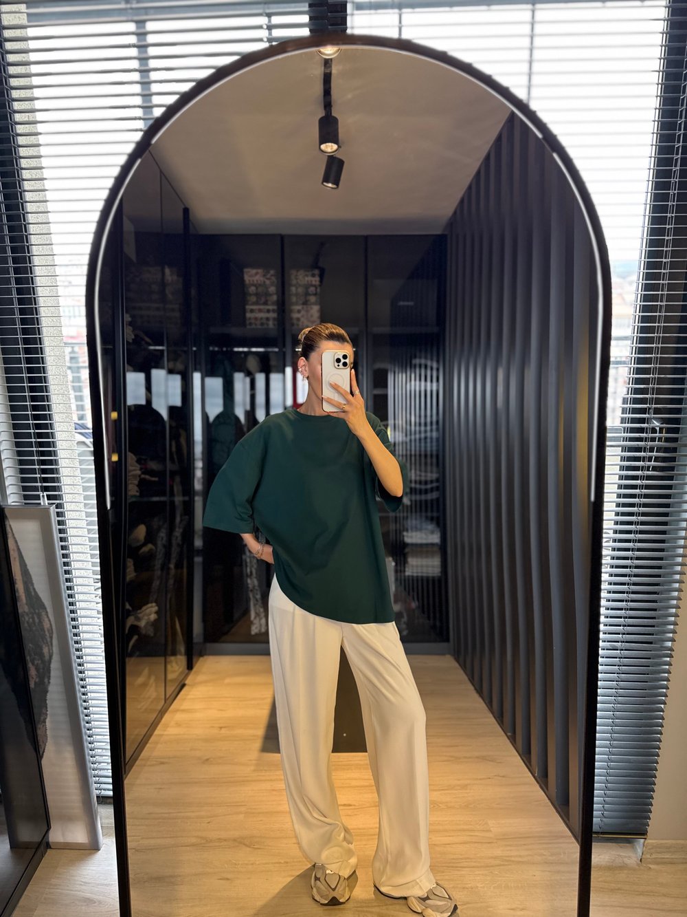 Yeşil Oversize Basic T-shirt