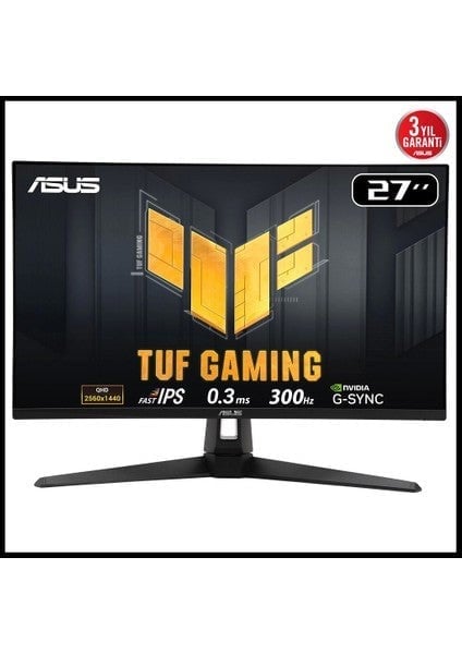 27 Asus Tuf Gaming Vg27aqm5a Ips 1ms 300mhz 2xhdmi 1xdp 1xusb-c Qhd 2560x1440 Hoparlor Pivot Vesa